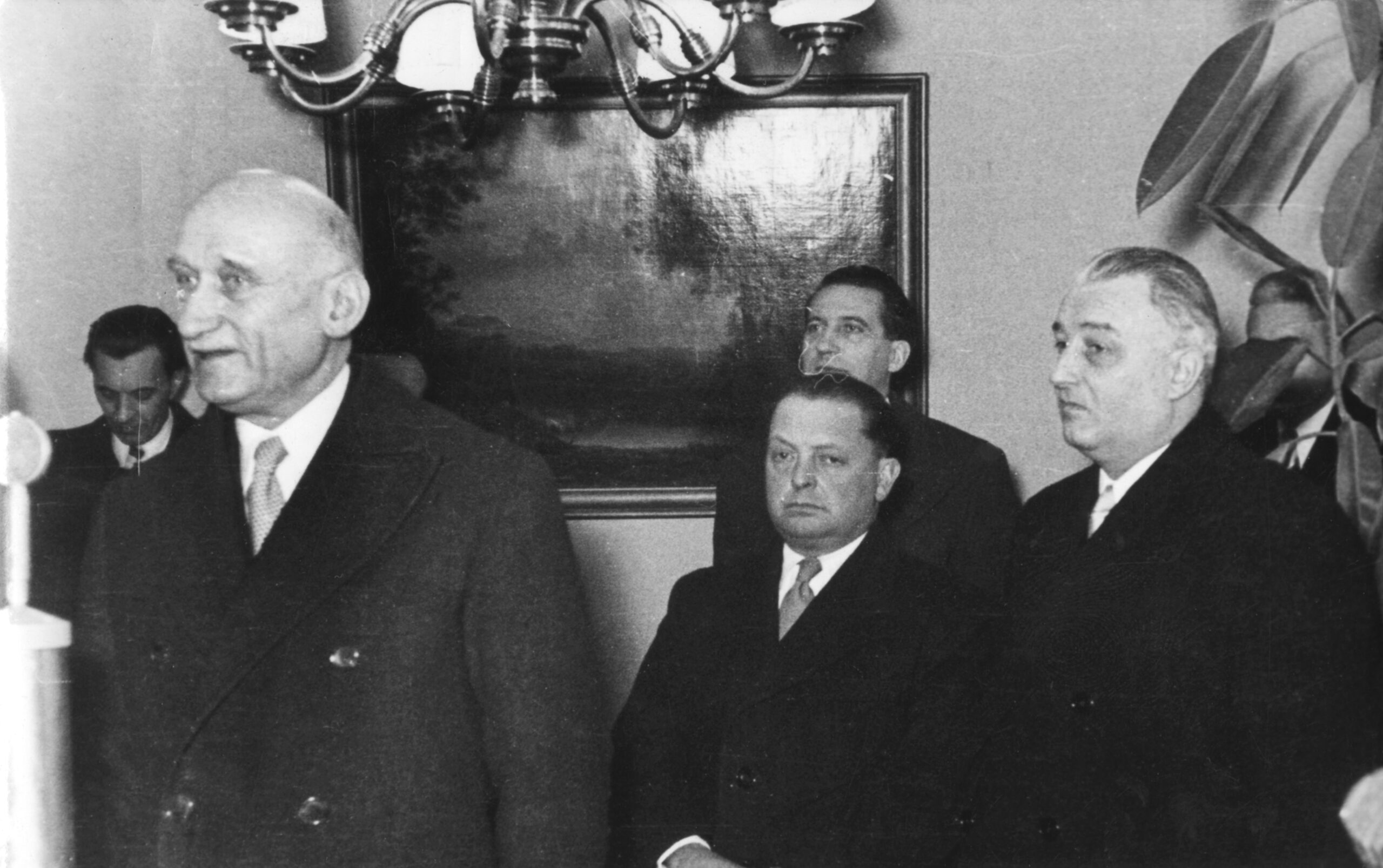 Robert Schumans Besuch an der JGU. Foto/©: Unbekannt